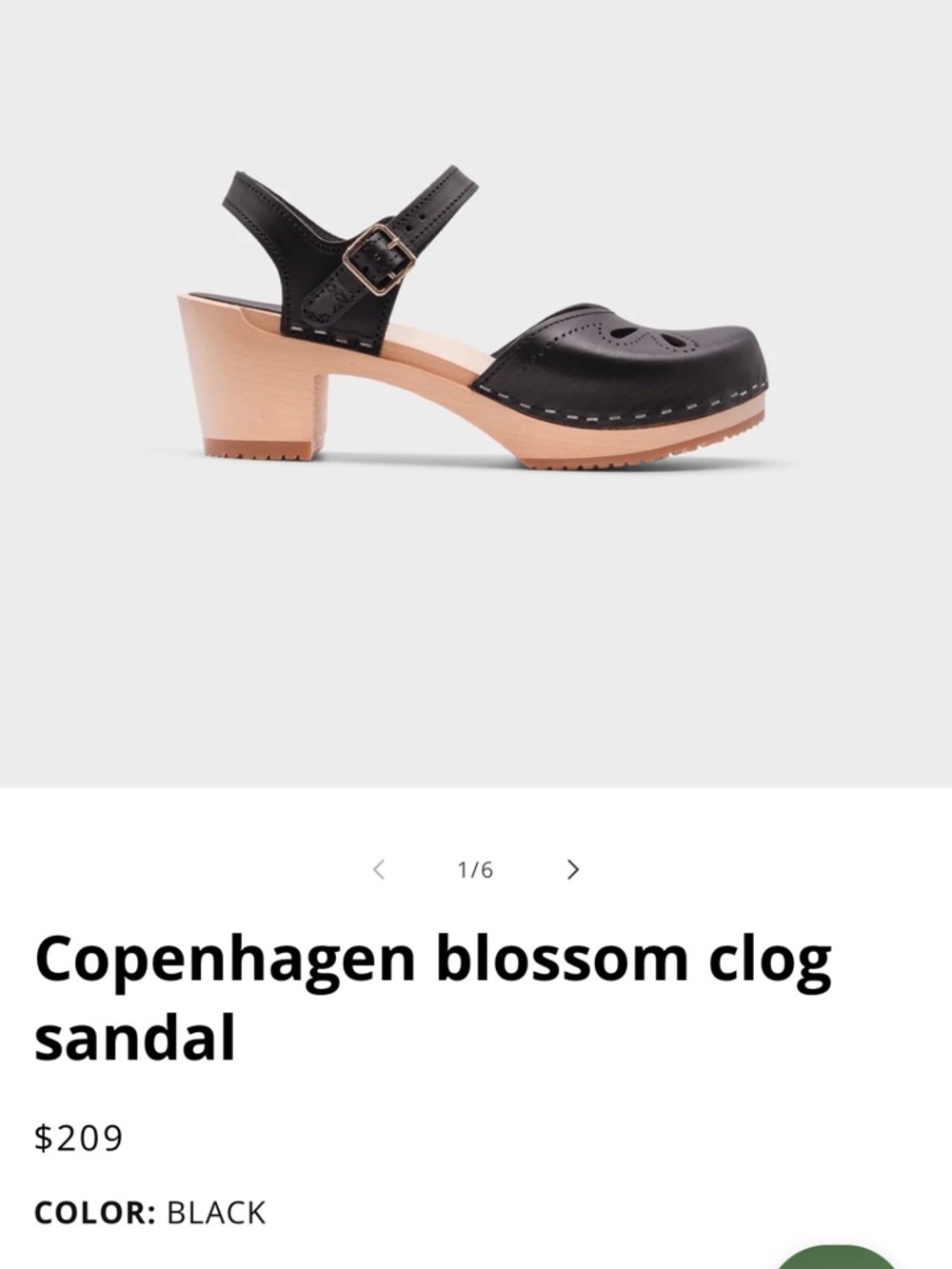Sandgrens Copenhagen Blossom Leather Clogs NWT, currently $209 online